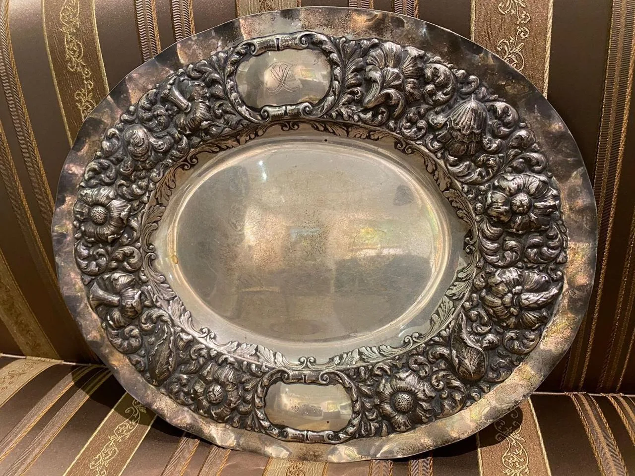 European silver dish